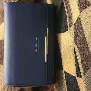 Women's Navy blue/Gold Crossbody bag small but very Beautiful by Forever Young
